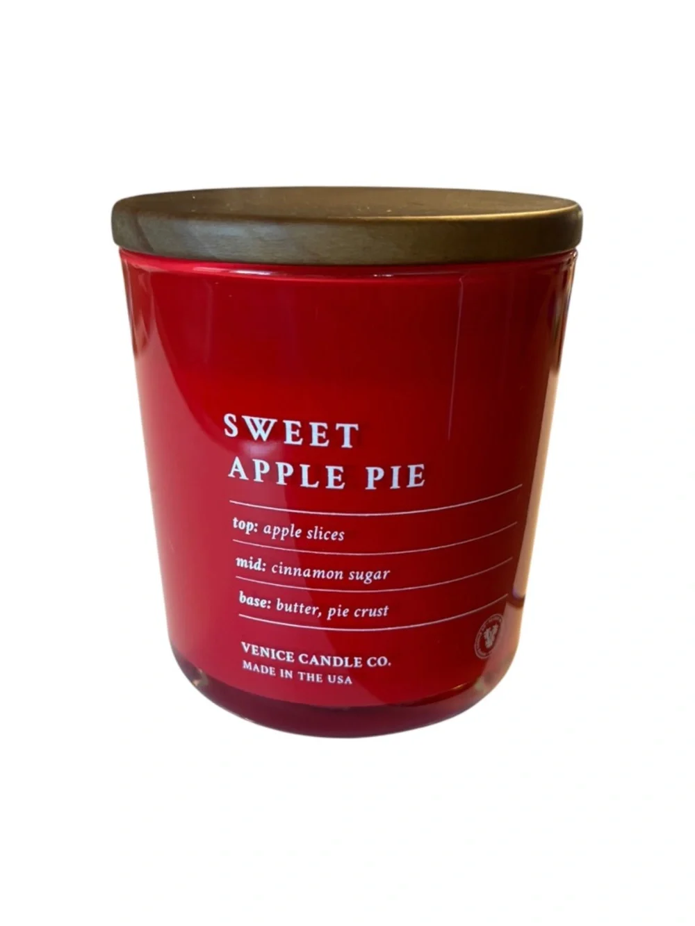 Venice Candle Co Sweet Apple Pie Candle 12 oz NWT Fall Scent